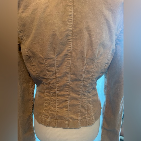 Vintage Y2K Cotton Velvet Fitted F.A.N.G Blazer Jacket Sz XL Lined Satin - Picture 11 of 16